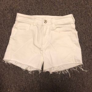 White Denim Shorts